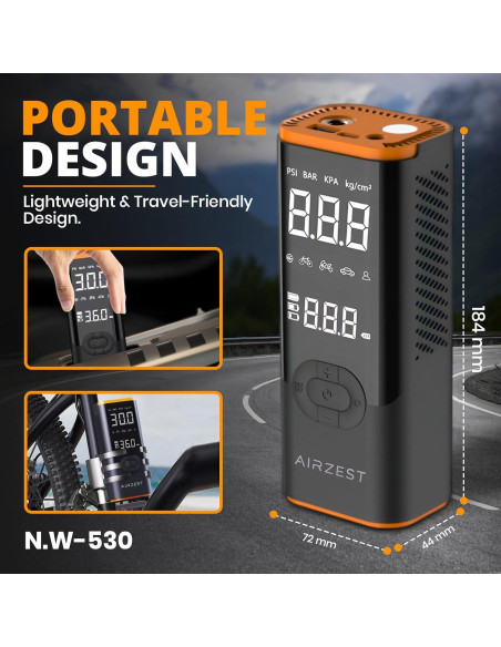 Inflador de Neumáticos Inalámbrico Airzest 150 PSI Portátil