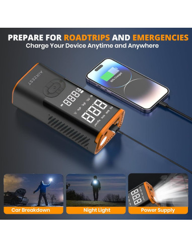 Inflador de Neumáticos Inalámbrico Airzest 150 PSI Portátil