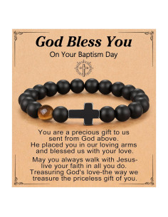 Pulsera Cruz ORISPRE para Hombres - Bautismo 20.32 cm