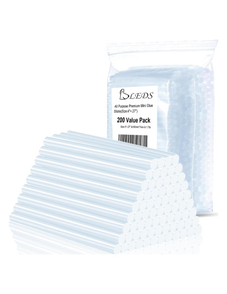 Barras de Pegamento Caliente Mini BLEDS 200 Pcs 7mm x 101.6mm