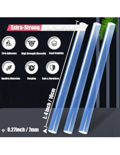 Barras de Pegamento Caliente Mini BLEDS 200 Pcs 7mm x 101.6mm 2