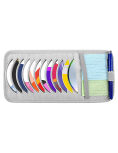 Organizador de CD para Visera de Vehículo Trinkrittey Gris