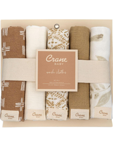 Juego de Paños de Baño Crane 100% Algodón Safari 5 Piezas