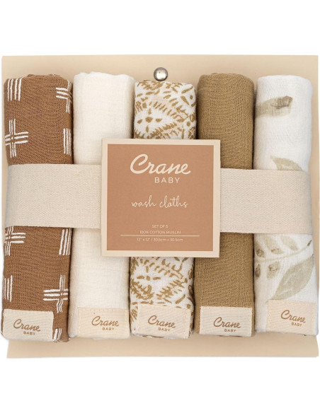 Juego de Paños de Baño Crane 100% Algodón Safari 5 Piezas