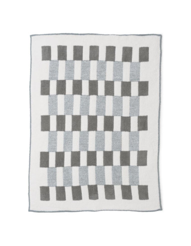 Manta CozyChic Barefoot Dreams Jacquard Eucalipto 137x183cm