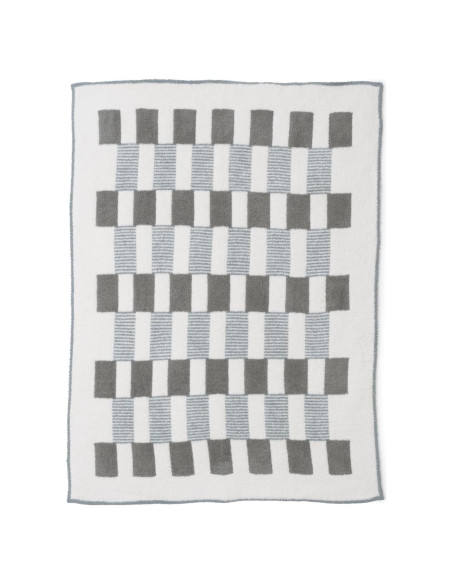 Manta CozyChic Barefoot Dreams Jacquard Eucalipto 137x183cm