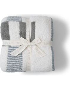 Manta CozyChic Barefoot Dreams Jacquard Eucalipto 137x183cm 2