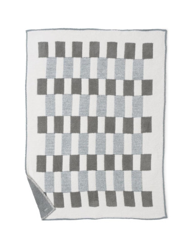 Manta CozyChic Barefoot Dreams Jacquard Eucalipto 137x183cm