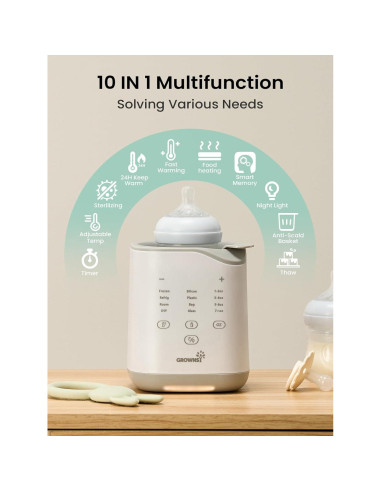 Calentador de Biberones GROWNSY 2025, Rápido y Multifuncional