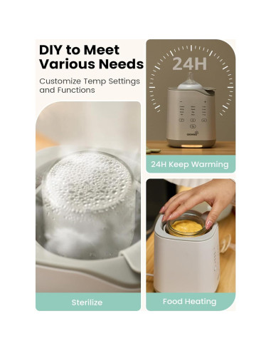 Calentador de Biberones GROWNSY 2025, Rápido y Multifuncional