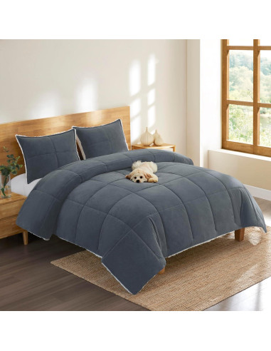 Conjunto de Edredón UGG Blissful Full/Queen Azul Reversible