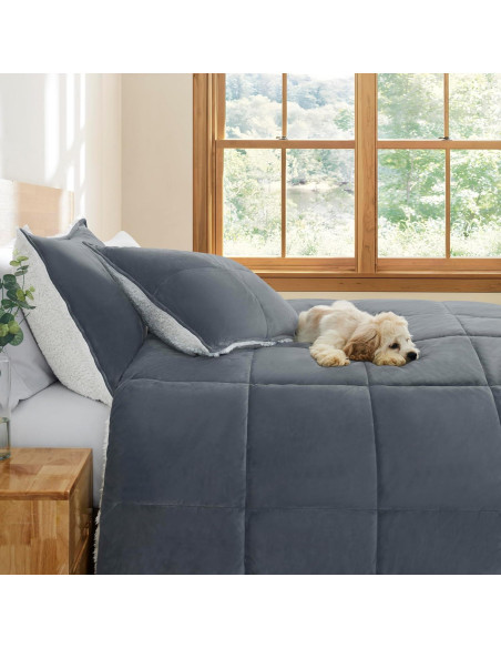 Conjunto de Edredón UGG Blissful Full/Queen Azul Reversible