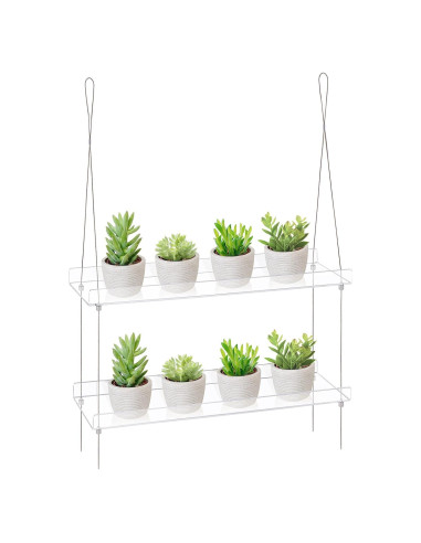 Estantes de Ventana Acrílicos Sumerflos 2 Niveles 40.64x15.24 cm