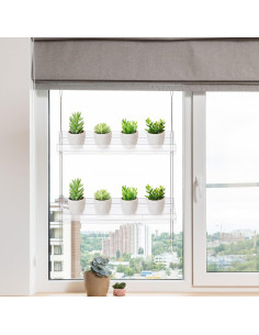 Estantes de Ventana Acrílicos Sumerflos 2 Niveles 40.64x15.24 cm 2