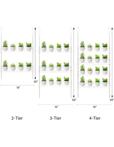 Estantes de Ventana Acrílicos Sumerflos 2 Niveles 40.64x15.24 cm