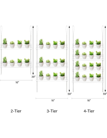 Estantes de Ventana Acrílicos Sumerflos 2 Niveles 40.64x15.24 cm