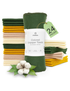 Toallas de Papel Reutilizables mioeco 24 Unidades Algodón Orgánico