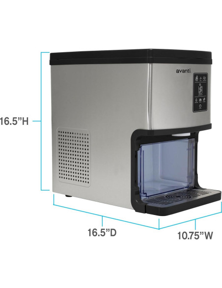 Fabricador de Hielo en Nugget Avanti Digital 15 kg Acero Inoxidable