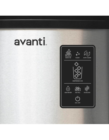 Fabricador de Hielo en Nugget Avanti Digital 15 kg Acero Inoxidable