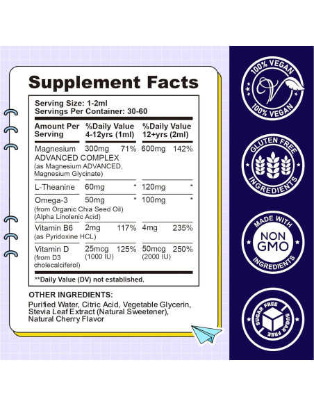Gotas Líquidas de Magnesio Glicinato CFILIHTC 59.15 ml Cereza