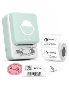 Etiquetadora Bluetooth SUPVAN T50M Plus, Portátil y Sin Tinta