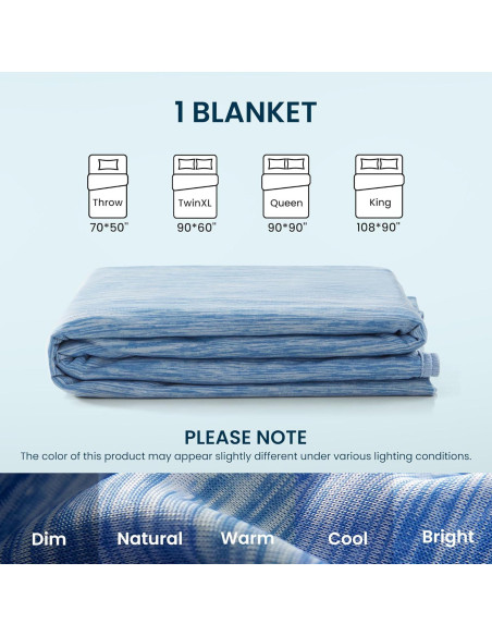 Manta Refrescante SLEEP ZONE Reina Azul Doble Cara 228x228 cm