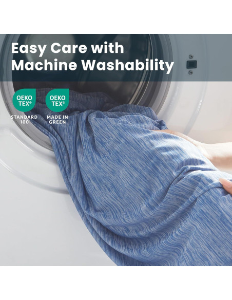 Manta Refrescante SLEEP ZONE Reina Azul Doble Cara 228x228 cm