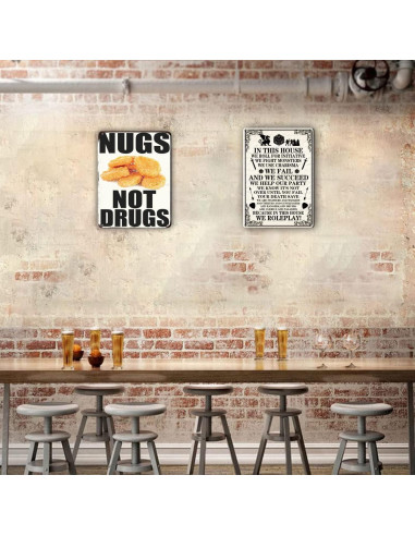 Letrero de Metal Vintage KONMPFEY 20x30 cm Decoración Retro