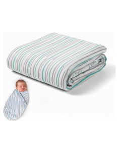 Manta de Envolver Bazzle Baby Raya Menta Suave y Transpirable