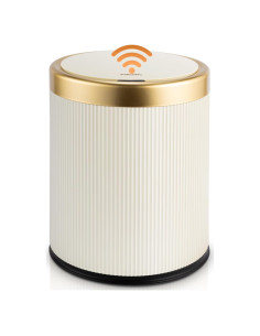 Basurero Automático Pukomc Beige 13.25L con Sensor Infrarrojo