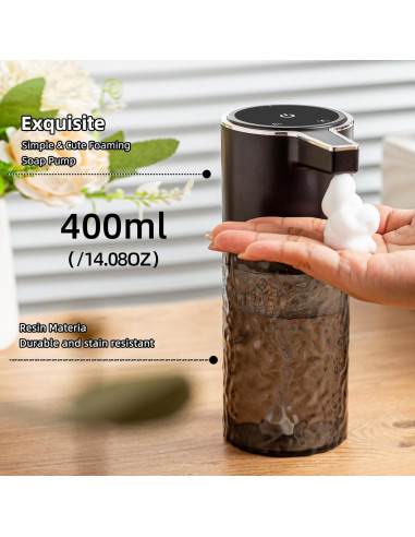 Dispensador Automático de Jabón Espumoso Haocoott 385 mL Negro