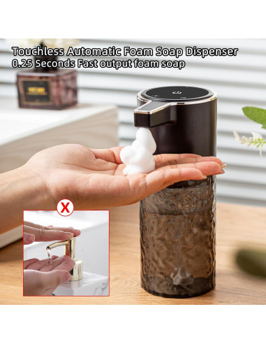 Dispensador Automático de Jabón Espumoso Haocoott 385 mL Negro