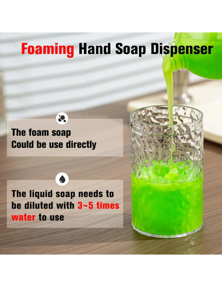 Dispensador Automático de Jabón Espumoso Haocoott 385 mL Negro