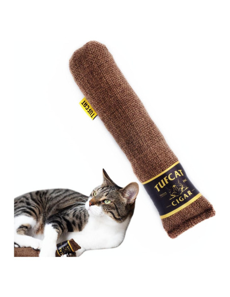 Cigarro de Catnip TUFCAT para Gatos - Juguete Marrón 1-Pack