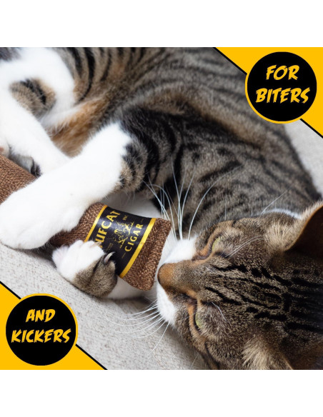 Cigarro de Catnip TUFCAT para Gatos - Juguete Marrón 1-Pack
