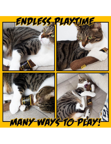 Cigarro de Catnip TUFCAT para Gatos - Juguete Marrón 1-Pack