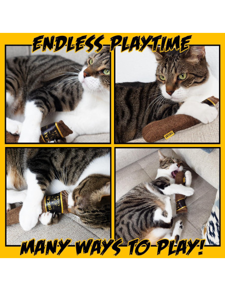 Cigarro de Catnip TUFCAT para Gatos - Juguete Marrón 1-Pack