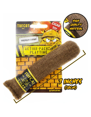 Cigarro de Catnip TUFCAT para Gatos - Juguete Marrón 1-Pack