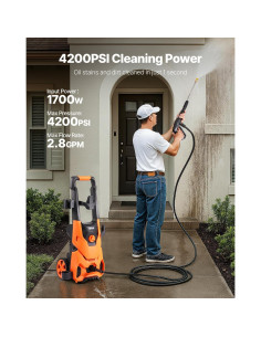 Lavadora a Presión Eléctrica VEVOR 4200 PSI 2.8 GPM 7.6 kg 2