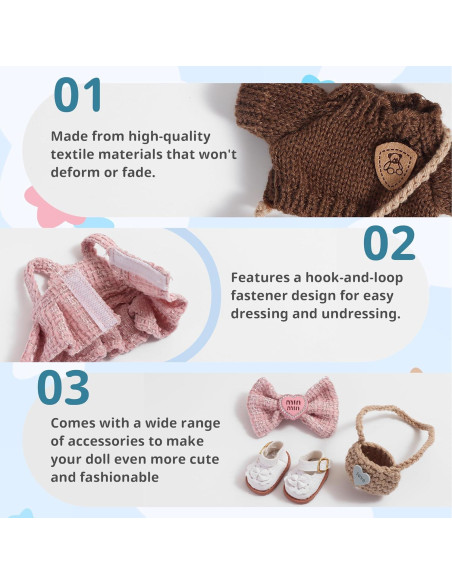 Conjunto de Ropa para Muñecas Quorineo 15-17cm con Accesorios