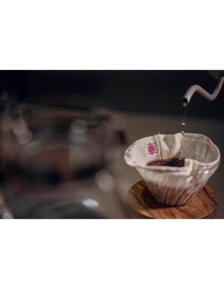 Filtro de café ATHIA reutilizable Hario V60 1-2 tazas algodón