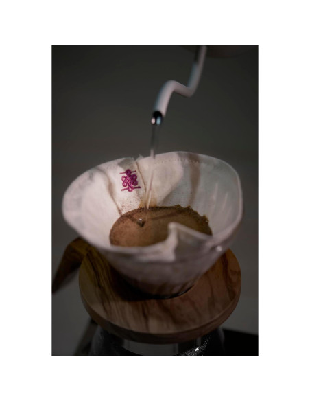 Filtro de café ATHIA reutilizable Hario V60 1-2 tazas algodón