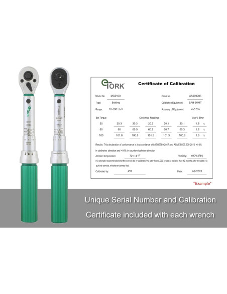 Llave de Torque Digital eTORK 1/4" 5-50 in-lb 0.6-5.6 N.m