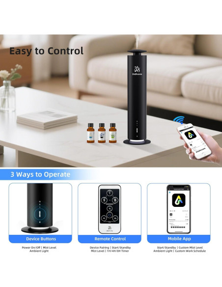 Difusor de Aromas Inalámbrico 2ndAroma HM002 Negro 1000 m