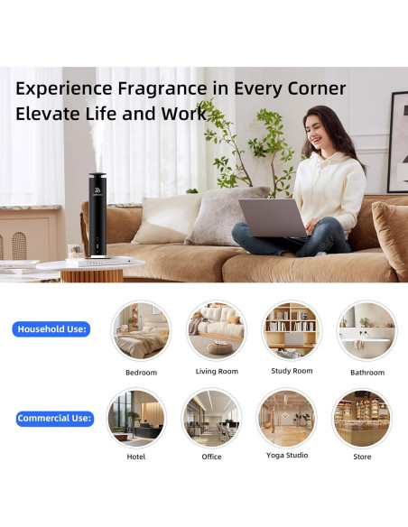 Difusor de Aromas Inalámbrico 2ndAroma HM002 Negro 1000 m