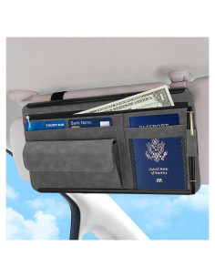 Organizador de Auto HADEEONG Gris de Cuero Sintético 7 Compartimentos