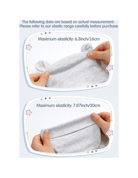 Conjunto de Gorros y Manoplas Geyoga para Bebés 0-12 Meses