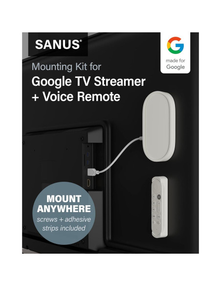 Kit de Montaje Sanus para Google TV Streamer 4K y Control Remoto