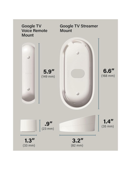 Kit de Montaje Sanus para Google TV Streamer 4K y Control Remoto