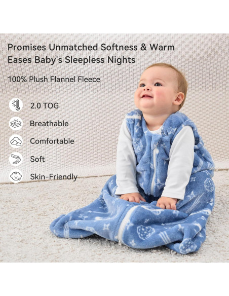 Saco de Sueño Bebé Unnivoll 0-6 Meses TOG 2.0 Azul Verde